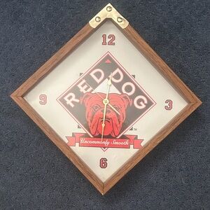 Wall Clock with Brown Frame